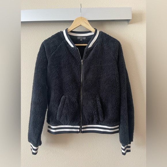 P.J. Salvage Black Teddy Bomber Jacket - Picture 4 of 8